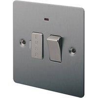 LAP 13A Switched Fused Spur with LED Brushed Stainless Steel (35700)