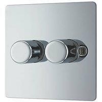 LAP 2-Gang 2-Way LED Dimmer Switch Polished Chrome (97558)