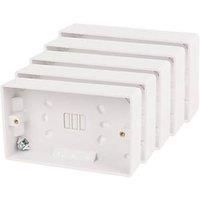LAP 2-Gang Surface Pattress Back Box 28mm 5 Pack (46005)