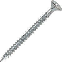 Turbo Silver Zincplated Carbon steel Multimaterial Multipurpose screw (Dia)4mm (L)35mm Pack of 200