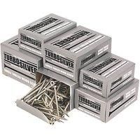 Turbo Silver PZ Double-Countersunk Woodscrews Trade Pack 1400 Pcs (65307)