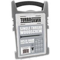 Turbo Silver PZ Double-Countersunk Woodscrews Grab Pack 1000 Pcs (67680)