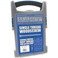 Silverscrew Pz Double-Countersunk Zinc-Plated Carbon Steel Multipurpose Screw, Pack Of 1000