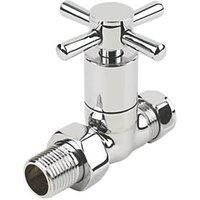 Designer Heated Towel Rail Radiator Valves 15mm x 1/2" - Polished Chrome