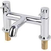 Bath Filler Tap Basin Waterfall Chrome Brass Modern Ceramic Disc Deck Mounted