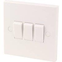 10AX 3-Gang 2-Way Light Switch White (1892D)