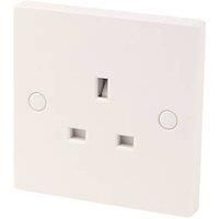 13A 1-Gang Unswitched Plug Socket White (6856D)