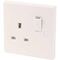 13A 1-Gang DP Switched Plug Socket White (7973D)