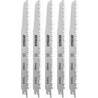 Erbauer SRP47413-5pc S1531L Green Wood Reciprocating Saw Blades 205mm 5 Pack (2506D)