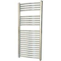 Flomasta 250W Electric Silver Towel Warmer (H)1100mm (W)500mm