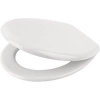 Swirl Thermoplastic Universal Standard Toilet Seat Polypropylene White- New