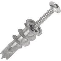 50 Pack Easyfix Self-Drill Plasterboard Fixings Metal