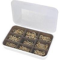 Easyfix Screw in Eye & Hook Metal Assortment  215pcs yellow zinc.