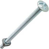 Easyfix Bright Zinc-Plated Roofing Bolts M6 x 100mm 10 Pack (4964J)
