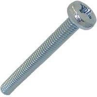 Easyfix Bright Zinc-Plated Pan Machine Screws M6 x 50mm 25 Pack (8253J)