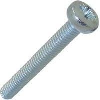 Easyfix Bright Zinc-Plated Pan Machine Screws M4 x 30mm 25 Pack (3908J)