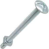 Easyfix Bright Zinc-Plated Roofing Bolts M6 x 80mm 10 Pack (5638J)