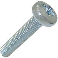 Easyfix Bright Zinc-Plated Pan Machine Screws M6 x 30mm 25 Pack (2266J)