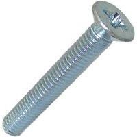 Easyfix Bright Zinc Plated Countersunk Machine Screws M6 x 40mm PZ (Pack of 18)