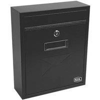 Smith & Locke Compact Post Box Black Powder-Coated (8161P)