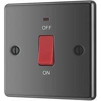 LAP 45A 1-Gang DP Cooker Switch Black Nickel with LED (7151P)