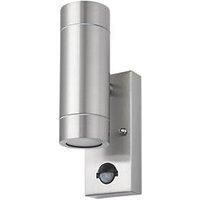 LAP Bronx Stainless Steel GU10 PIR Up & Down Wall Light