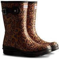 HUNTER Original Short Leopard Print, Rich Tan/Saddle/Black, 6 UK