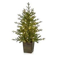 Premier Decorations 3Ft Pre-lit Frozen Spruce Artificial Christmas Tree In Pot