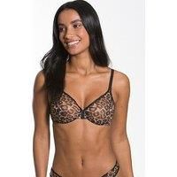 Gossard Glossies Bra Leopard Plunge Non Padded Sexy Bras Animal Print Lingerie