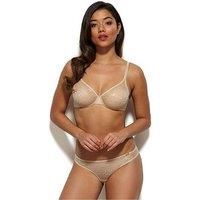 Gossard Women/'s Glossies Lace Sheer Bra Molded, Beige (Nude), 30G