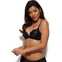 Gossard Superboost Lace 7725 Underwired Non-Padded Plunge Bra Black CS
