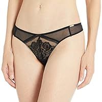 Gossard Women/'s Encore Thong Lingerie, Black (Black/Nude), S