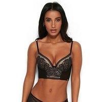 Gossard Encore 15608 Underwired Padded Longline Bra Black/Nude CS