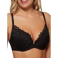 Gossard Swirl 17801 Women/'s Black Lace Padded Underwired Plunge Bra 38E