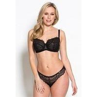 Gossard Women/'s Swirl Thong Panties, Black, Large