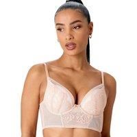 Gossard Women/'s Encore Padded Longline Bra, Opaque, Blush, 34J