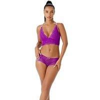 Gossard Women/'s Superboost Lace Deep V Bralet Plunge Bra, Orchid, 38B
