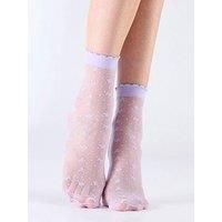 Pretty Polly Pretty Polly Bow Pattern Sheer Socks - Lavender