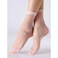 Pretty Polly Pretty Polly Sheer Spot Sheer Socks - Pink