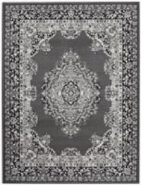 Modern Style Rugs Virtuoso Traditional Medallion Grey Rug. Living Room, Bedroom, Hallway, Conservatory, Study. 160x230cm