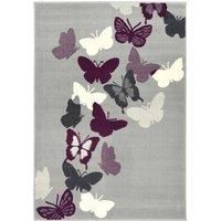 Colourama butterfly rug-Short Pile, Rugs for Living Room, Bedroom, Dining Room