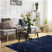 Supersoft Shaggy Navy Rug 120X170Cm