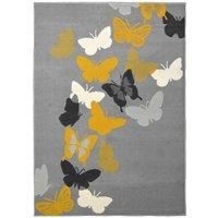 Colourama butterfly rug-Short Pile, Rugs for Living Room, Bedroom, Dining Room