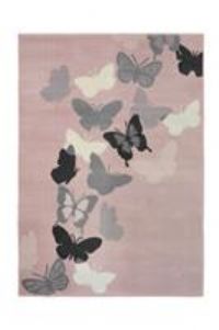 Homemaker Butterfly Short Pile Rug - 120x170cm - Pink