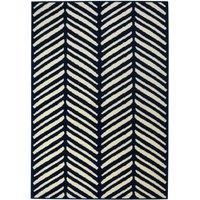 Herringbone Rug - Navy - 160x230cm