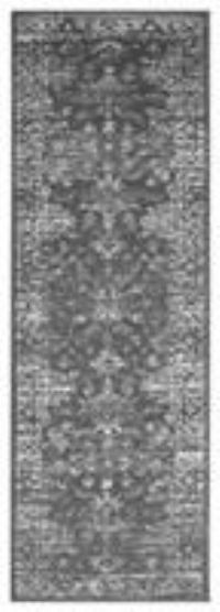 Traditional Style Rug Charcoal 67 x 200cm  wilko