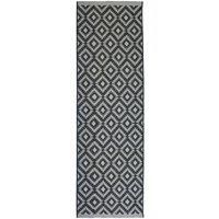 Homemaker Indoor Outdoor Geo Rug Black 067X200Cm