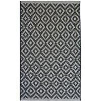 Homemaker Indoor Outdoor Geo Rug Black 160X230Cm