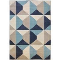 Everyday Creation Blue Geo Rug