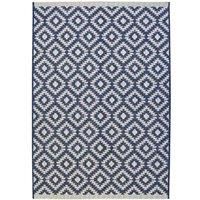 Homemaker Indoor Outdoor Geo Rug Navy 160X230Cm